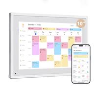 Dragon Touch Calendrier numérique de 10,1" - Tableau de tâches ménagères - Écran tactile interactif avec mémoire de 32 Go - Planificateur familial intelligent - Calendrier de bureau pour le bureau