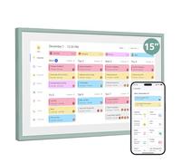 Dragon Touch Calendrier, calendrier numérique 2025, 39,6 cm, planificateur mural familial, gris vert