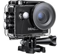 Dragon Touch Vision 3 Caméra Sport 4K30/20MP, Écran 2"", EIS, Grand Angle 170° Étanche 30m WiFi Télécommande 2 Batteries & Accessoire