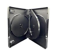 Dragon Trading Étui pour 5 disques CD/DVD/Blu-Ray avec dos de 26 mm et clips pour brochure et pochette extérieure en plastique pour incrustation d'œuvres d'art Noir