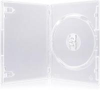 Dragon Trading Lot de 10 boîtiers transparents pour DVD avec tranche de 14 mm et pochette extérieure pour œuvres d'art - Boîtiers authentiques Amaray - Peut contenir 1 DVD, CD ou Blu-ray - Boîtiers de