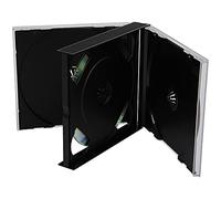 Dragon Trading Lot de 5 boîtiers pour 3 CD/DVD 25 mm avec plateau noir
