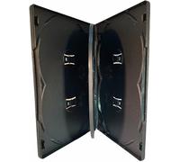 Dragon Trading Lot de 5 boîtiers pour 6 disques CD/DVD Blu-ray avec dos de 14 mm et pochette extérieure pour incrustation d'œuvres d'art Noir