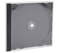 Dragon Trading Lot de 5 boîtiers simples pour CD/DVD/Blu-ray avec tranche de 10,4 mm pour 1 disque avec plateau noir