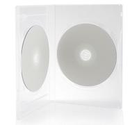 Dragon Trading Lot de 50 boîtiers doubles transparents pour DVD avec tranche de 14 mm et pochette en plastique pour insérer des œuvres d'art et des clips de livret internes - Protégez vos disques