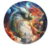 Dragon,Universe 1000pcs (67.5x67.5cm) Puzzle pour Adultes - Portant des Lunettes et Tenant Une Balance,Jouet De DIY