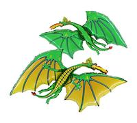 Dragon vert de 36 pouces en forme de ballon de papier d'aluminium - Air ou hélium