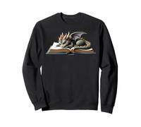 Dragon Vert dort sur Un Livre pour Les Amateurs de Livres Sweatshirt