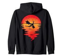 Dragon volant Créatures mythiques Romantic Sunrise Sunset Dragon Sweat à Capuche