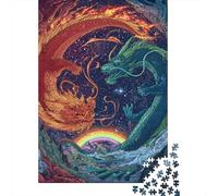 Dragon Vs. Phoenix Cosmic Battle Puzzles 1000 Pièces Cadeau Unique Jeu Éducatif Challenge Toy À De Qualité Supérieure Peinture Art pour Adultes Enfants 52x38cm/1000pcs