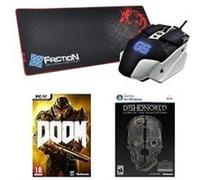 DRAGON WAR Pack : Souris Warlord + Tapis de souris Speed Edition + Jeu PC Doom + Jeu PC Dishonored GOTY G