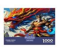Dragon Warrior Puzzle 1000 Pièces pour Adultes Et Enfants Fairy Tales Jeu Éducatif Jouets Défi 1000 Pieces pour Jeux D'activités Familiales Cadeau d'anniversaire 70x50cm/1000pcs