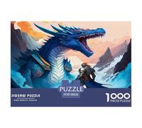 Dragon Warrior Puzzle 1000 Pièces pour Adultes Et Enfants Fairy Tales Jeu Éducatif Jouets Défi 1000 Pieces Activité Relaxante Cadeau pour Femme, Homme, Couple Et Amie 38x26cm/1000pcs