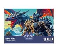 Dragon Warrior Puzzle 1000 Pièces pour Adultes Et Enfants Fairy Tales Jeu Éducatif Jouets Défi 1000 Pieces pour Jeux D'activités Familiales Cadeau d'anniversaire 38x26cm/1000pcs
