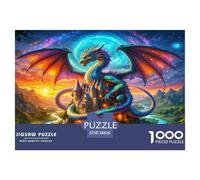 Dragon Warrior Puzzles 1000 Pièces pour Adultes Et Enfants Fairy Tales Jeu De Création Et Logique pour Enfants 1000 Pieces Activité Relaxante Cadeaux De Voyage 38x26cm/1000pcs