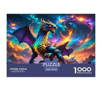 Dragon Warrior Puzzles 1000 Pièces pour Adultes Et Enfants Fairy Tales Jeu De Création Et Logique pour Enfants 1000 Pieces pour Jeux D'activités Familiales Cadeau d'anniversaire 70x50cm/1000pcs