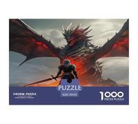 Dragon Warrior Puzzles 1000 Pièces pour Adultes Et Enfants Fairy Tales Jeu Éducatif Jouets Défi 1000 Pieces Activité Relaxante Cadeau d'anniversaire 70x50cm/1000pcs