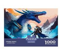 Dragon Warrior Puzzles 1000 Pièces pour Adultes Et Enfants Fairy Tales Jeu Éducatif Jouets Défi 1000 Pieces Activité Relaxante Cadeau pour Femme, Homme, Couple Et Amie 70x50cm/1000pcs