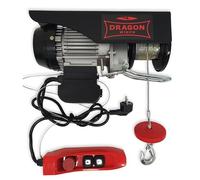 Dragon Winch - Treuil à Câble Électrique 500kg 230V, Treuil-Palan Moteur en Cuivre 1050W avec télécommande à câble, palan électrique d'une capacité de charge de 250kg-500kg hauteur de levage 12m