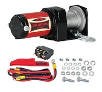 Dragon Winch Treuil électrique série Maverick 2000 lbs (907 kg), 12V avec câble en acier 10m pour Charrues, Quads, ATV, UTV | résistant au sable et à la neige + accessoires treuil (sans télécommande)