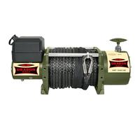 Dragon Winch Treuil électrique Truck 16000 lbs 7257 kg, 12V avec câble synthétique 21m pour les véhicules industriels, les véhicules pompiers et les camions avec télécommande sans fil + accessoires