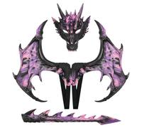 Dragon Wing Set | Kids Dragon Costume Foldable Halloween Waterproof Prop | Dragon Wing Set Dragon Costume Cosplay Outfit For Party New Year Indoor Outdoor Thanksgiving Holiday Birthday Home Vacation