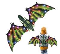 Dragon Wings, Electric Dinosaur Wings, 32.28x11.81 inches Realistic Moving Costume Toy with Lights & Music, Fun Presents for Boys and Toddler at Party, Birthday, Halloween, Christmas