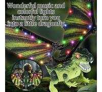 Dragon Wings - Realistic Moving Wing Design for Boys Costume Party, Electric Dinosaur Toy with LED Light, Interactive Figure for Birthday, Christmas, Compact Material and Halloween Use