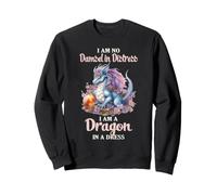Dragon Woman Humour No Damsel in Distress Fantasy Sweatshirt