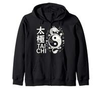 Dragon Yin Yang Tai Chi Symbole Artistique Chinois Air Energie Sweat à Capuche