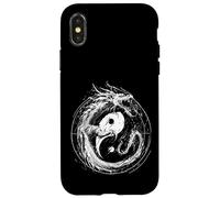Dragon Ying et Yang Cool Fantasy Art Japonais Motif Coque pour iPhone X/XS