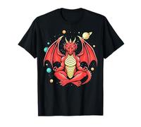 Dragon Yoga pose méditation dragon faire du yoga sur les planètes spatiales T-Shirt