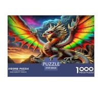 Dragon1000 Pièces Puzzle À ThèmeDragon Mythique pour Adultes Jeu D'Intelligence Parfaitpourla Détente Décorationde La Maison 38x26cm/1000pcs