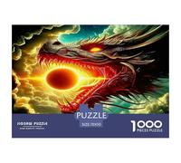 Dragon1000 Pièces Puzzle À ThèmeDragon Mythique pour Adultes Moderne Jeu Premium avec Défis Paysagedes QuatreSaisons 70x50cm/1000pcs
