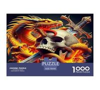 Dragon1000 Pièces Puzzle FamilialDragon Mythique pour Adultes De Jeu pour Adultes Difficile EtStimulant Décorationde La Maison 70x50cm/1000pcs