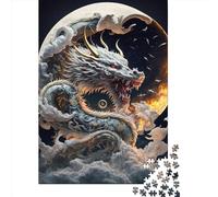 Dragon7 Puzzle 1000 Pièces Rectangulaires Créatifs en Bois pour Adultes, Grand Puzzle pour Jeu Éducatif Familial, 1000 Pièces (75x50cm)
