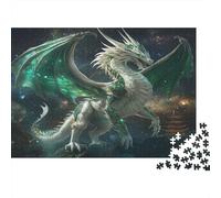 Dragonancien in Armor-Temple Under The Ciel étoilé 1000pcs (75x50cm) Puzzles Adaptés Aux Adultes Et Aux Personnes Âgées De 14 Ans Et Plus