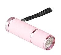 dragonaur-home decor 1 lampe de poche portable 9 LED à lumière noire pour séchage des ongles gel UV et vernis à ongles Rose