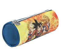 Dragonball - Trousse d'école Ronde Porte-Papeterie avec Tirette en métal - Petit Porte-Stylo Enfant idéal pour l'école garçons et Enfants, 20 x 8 x 8 cm, Bleu, Taglia Unica, Casual