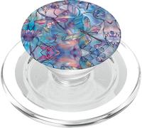 Dragonflies Lover Stained Glass Dragonfly Art Stain Glass PopSockets PopGrip pour MagSafe