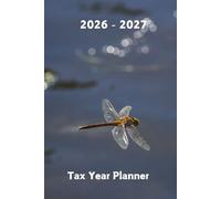 Dragonfly A5 Tax Year Planner 2026 - 2027 With Account Ledger: Tranquil Financial Year Week To View Diary With Contacts and Password Reminder