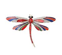 Dragonfly Broche - Style rétro, perle strass | Imitation d'allaitement