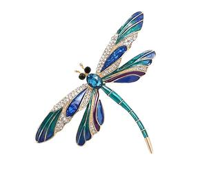Dragonfly Charm Rhinestone Dragon Fly Épingles - Broche Animale Élégante