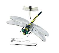 Dragonfly Clip on - Realistic Dragonfly Pin with 2 Lanyards, Large Decorative Fly Repelling Supplies for Camping Fishing | 4 Ways to Wear Ďragonfly Clips, Craft Decor for Picnic