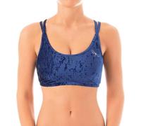 Dragonfly Nicole Top Velvet | Soutien-Gorge de Sport léger | Design Frais et Confortable | Garde Les épaules découvertes | Ultra-Doux | Vêtements de Sport | Pole Dancing Blue Velvet L