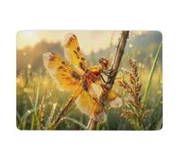 Dragonfly on a Blade of Grass Tapis 150 x 100 cm, Doux et Antidérapant | Tapis de chambre : ajoute une touche douce et décorative; avec entretien facile à la main; pour chambre et salon