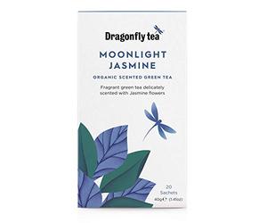 Dragonfly Tea Organic Moonlight Jasmine Green 20 Teabags (Pack of 4, Total 80 Teabags)
