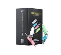 Dragonhawk Dragonhawklabs Lot de 50 aiguilles de tatouage jetables pour artistes de studio, tailles assorties 1207RM, 1209RM, 1201RL, 1203RL, 1205RL