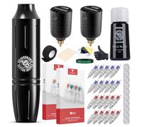 Dragonhawk Kit de tatouage sans fil avec 2 batteries - Kit de tatouage complet pour débutant - Moteur sans noyau