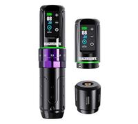 Dragonhawk L3 Cordless/Cord Tattoo Gun Rotary Pen Machine, 7 Strokes Length, Powerful Mcore-L Tattoo Motor, Smart Display 2 Batteries Power Supply Purple Color